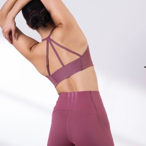 Adidas Yoga 7/8 Leggings Tights High Waisted Exercise Aeroready Moisture Wicking - Picture 9 of 10